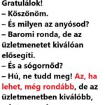Vicc: Két barát beszélget: – Hallom, megnősültél. Gratulálok! -…