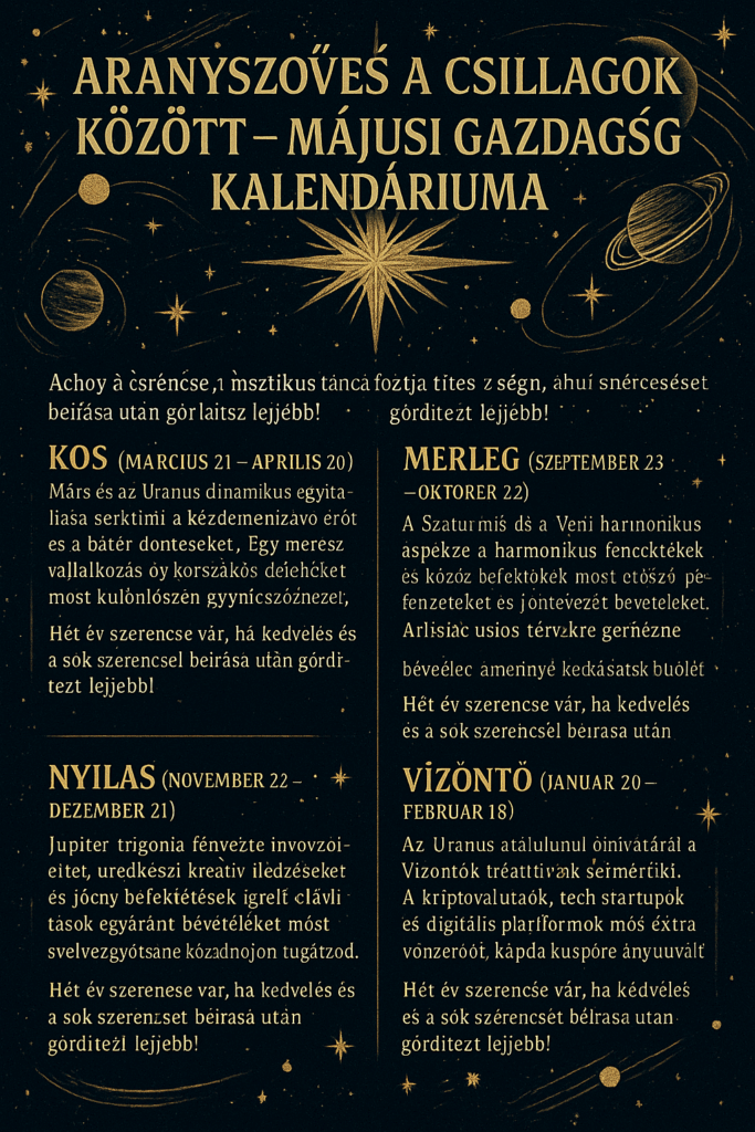 Májusi bőségroham: Az 5 szerencsjegy, akik dúskálnak a bevételekben!
