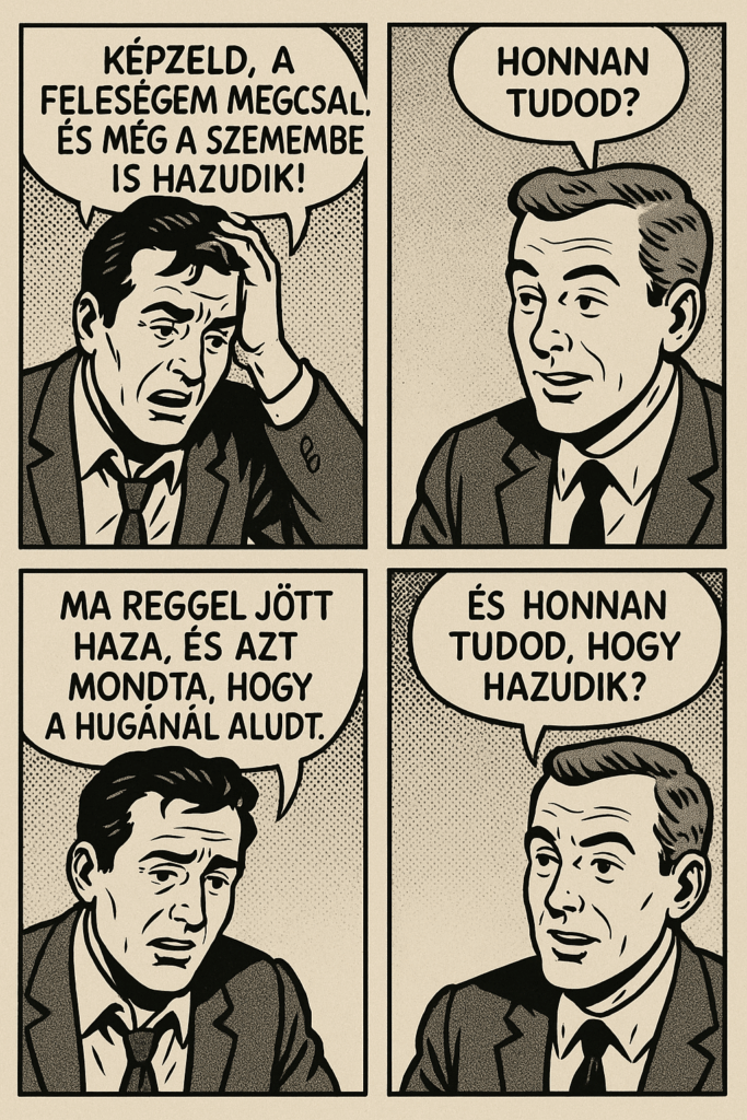 Vicc: Hazug feleség