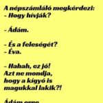 Vicc: A népszámláló becsönget Ádámékhoz