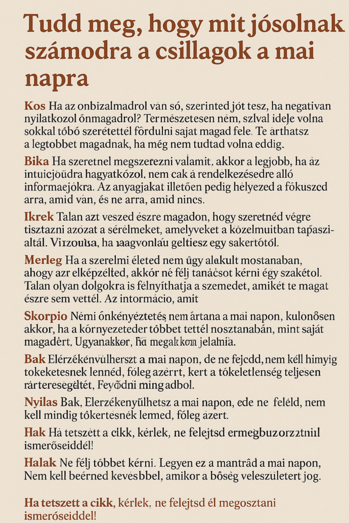 Napi horoszkóp május 31. – Jönnek a viharfelhők az életedben!