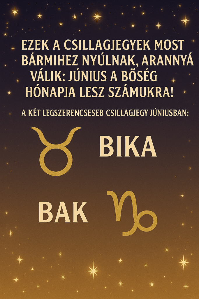 Ezek a csillagjegyek most bármihez nyúlnak, arannyá válik: június a bőség hónapja lesz számukra!