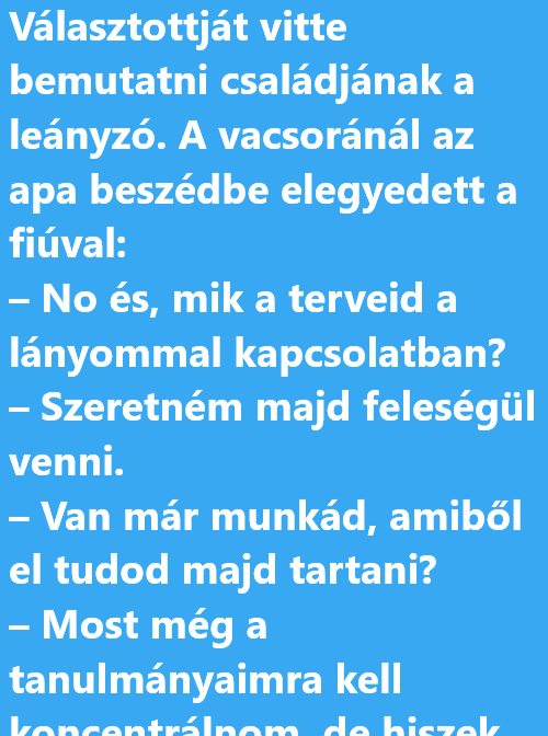 VICC: Választottját vitte bemutatni családjának a leányzó