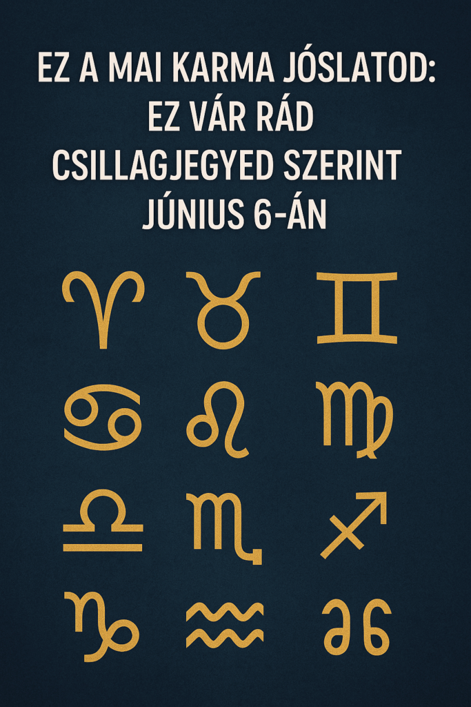 Ez a holnapi karma jóslatod: ez vár rád csillagjegyed szerint június 8-án