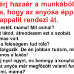 VICC: A férj hazaér a munkából, látja, hogy az anyósa épp a nappalit rendezi át.