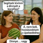 Félreértés a boltban. Beugrottam a boltba, rohanva vettem pár dolgot, köztük egy hatalmas görögdinnyét. A pénztáros srác rám mosolygott, majd megkérdezte: