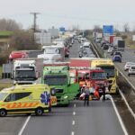 Hatalmas baleset az autópályán! Közel 7 km-es a torlódás…..1óra az átjutási idő.