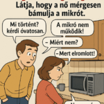 VICC: A férj belép a konyhába, és megáll a felesége mögött. Látja, hogy a nő mérgesen bámulja a mikrót.