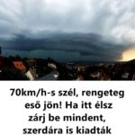 70km/h-s szél, rengeteg eső jön! Ha itt élsz zárj be mindent, szerdára is kiadták a riasztást!