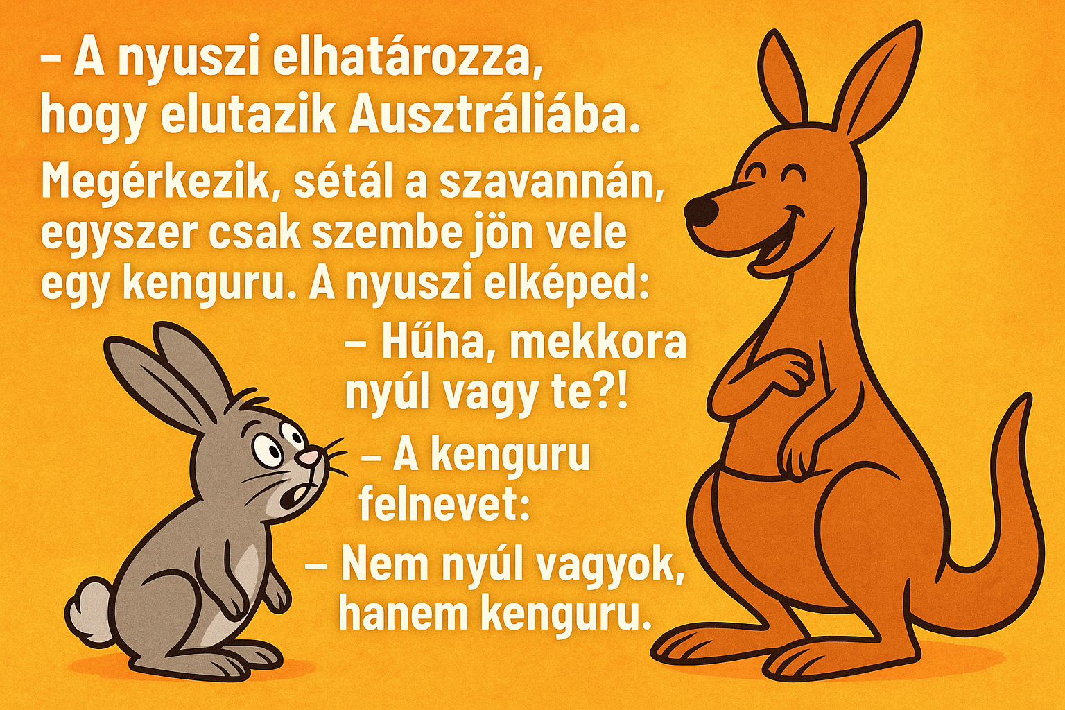 A nyuszi elhatározza, hogy elutazik Ausztráliába. A nyuszi elhatározza, hogy elutazik Ausztráliába.