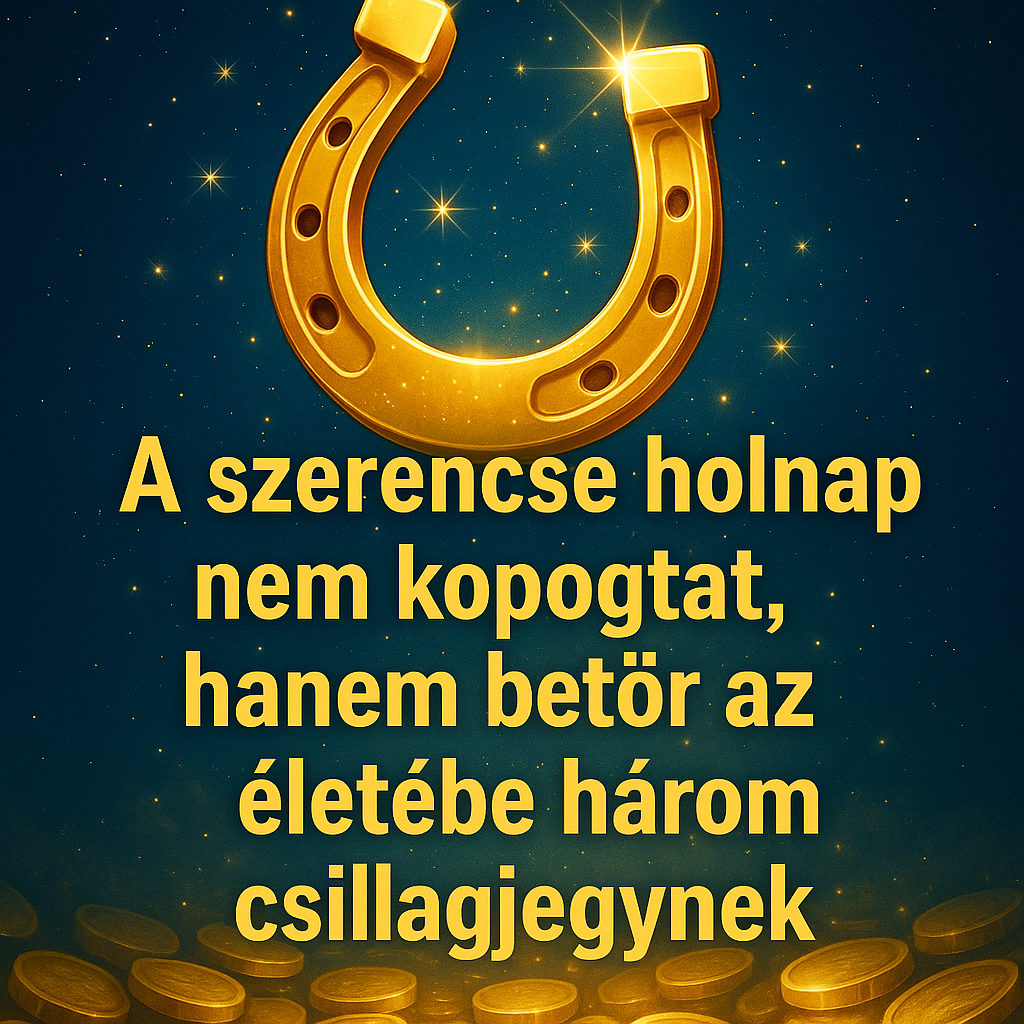 „A szerencse holnap nem kopogtat, hanem betör az életébe három csillagjegynek” „A szerencse holnap nem kopogtat, hanem betör az életébe három csillagjegynek”