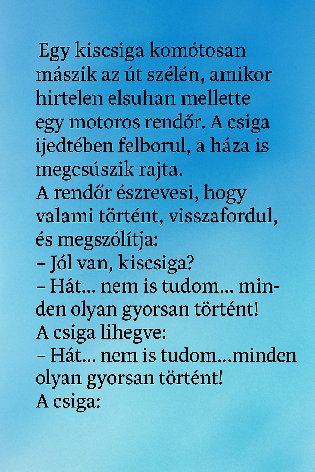 A kiscsiga és a rendőr A kiscsiga és a rendőr
