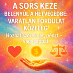 ✋🌟 A sors keze belenyúl a hétvégédbe: váratlan fordulat közeleg! Hozhat szerelmet, pénzt – vagy próbát. o