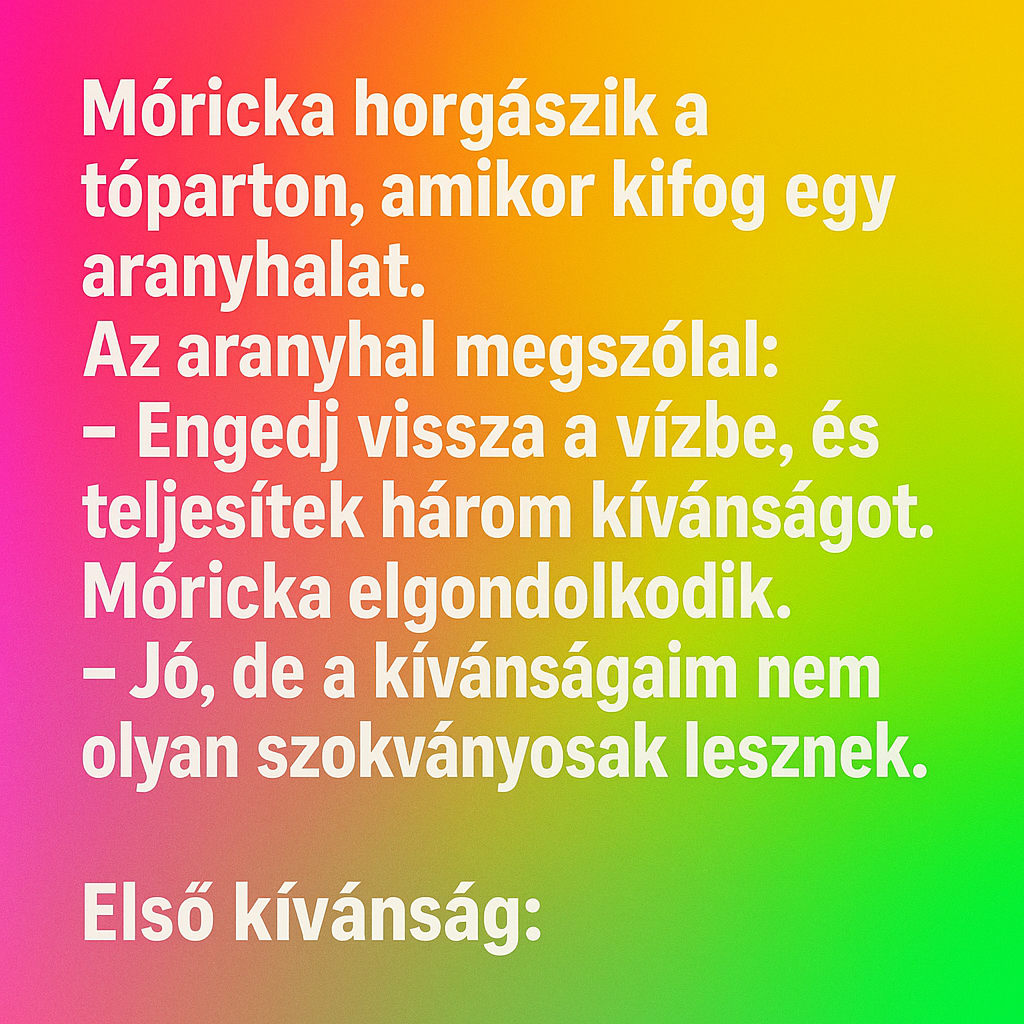 Móricka és a kívánságteljesítő aranyhal Móricka és a kívánságteljesítő aranyhal