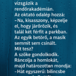 Egy szőke rendőrnő vizsgázik a rendőrakadémián. w