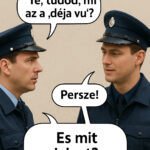 Két rendőr beszélget: – Te, tudod, mi az a „déja vu”? – Persze! – És mit jelent? 8b1cd6e9-29a7-4081-a53b-811467c1b774