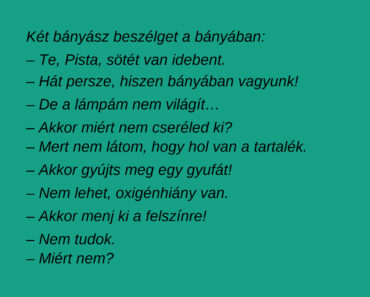 Két bányász beszélget a tárnában: Két bányász beszélget a tárnában: