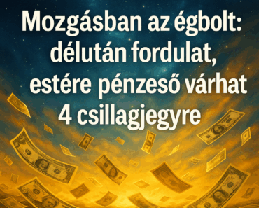 „Mozgásban az égbolt: délután fordulat, estére pénzeső várhat 4 csillagjegyre” „Mozgásban az égbolt: délután fordulat, estére pénzeső várhat 4 csillagjegyre”