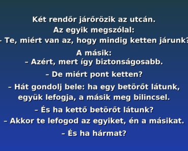 Két rendőr járőrözik az utcán…. Két rendőr járőrözik az utcán….