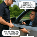 Vicc: Egy autós megállít a rendőr. w