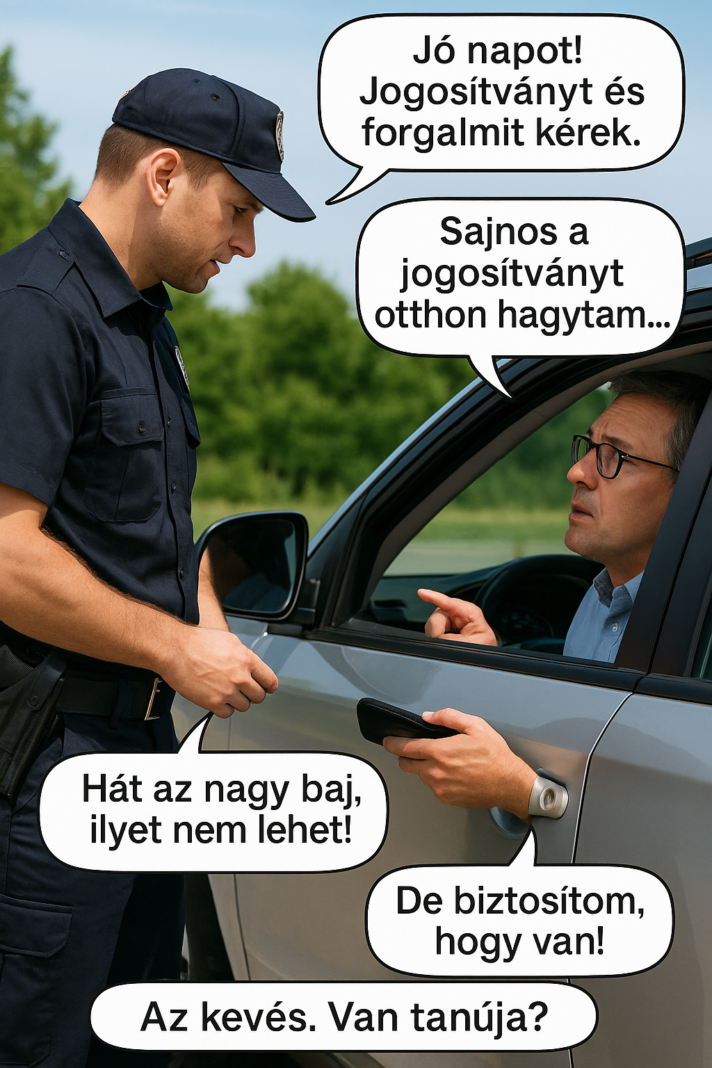 Vicc: Egy autós megállít a rendőr.