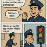 Egy újonc rendőrt kiküldenek éjszakai járőrözésre a parkba. A főnöke azt mondja: – Fiam, figyeljen minden gyanús dologra, és azonnal írjon jelentést! – Értettem, főnök! – feleli az újonc. Az első, amit lát, egy padon ülő szerelmespár. Felírja: „Nagyon gyanús, mert.... 09eb7c0b-7dd7-440b-a21d-cebed97bbe89