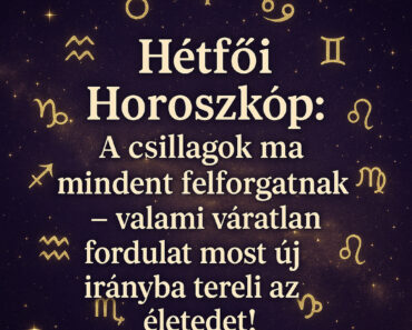 Hétfői Horoszkóp: A csillagok ma mindent felforgatnak – valami váratlan fordulat most új irányba tereli az életedet! Hétfői Horoszkóp: A csillagok ma mindent felforgatnak – valami váratlan fordulat most új irányba tereli az életedet!
