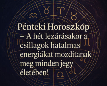 Pénteki Horoszkóp – A hét lezárásakor a csillagok hatalmas energiákat mozdítanak meg minden jegy életében!