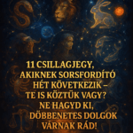 11 csillagjegy, akiknek sorsfordító hét következik – Te is köztük vagy? Ne hagyd ki, döbbenetes dolgok várnak rád! A mystical and dramatic horoscope-themed digital artwork featuring 11 zodiac signs (including Wester