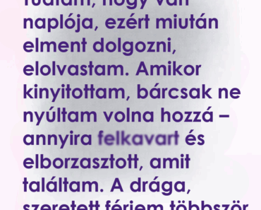 A férjem naplóját olvastam, és kiderült, mi állt a vitánk mögött