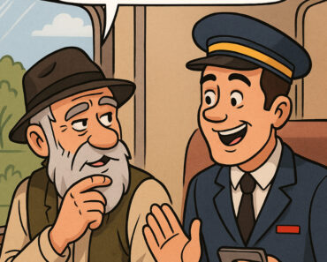 A székely bácsi beül a vonatba, leül az ablak mellé. Egyszer csak jön az ellenőr: – Jegyeket, bérleteket! A bácsi keresgél, túrja a zsebeit… A székely bácsi beül a vonatba, leül az ablak mellé. Egyszer csak jön az ellenőr: – Jegyeket, bérleteket! A bácsi keresgél, túrja a zsebeit…