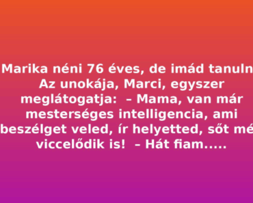 Marika néni és a mesterséges intelligencia Marika néni és a mesterséges intelligencia