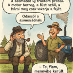 A székely bácsi kint ül a padon, nézi, ahogy a szomszéd új traktort próbál. A motor berreg, a füst száll, a bácsi meg csak vakarja a fejét. Odaszól a szomszédnak: – Te, fiam, mennyibe került ez a masina? d146bb5d-abf7-4fa0-81ff-6794ac07ef44