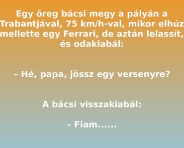 A rendőr, a nyugdíjas bácsi és a Ferrarival való verseny A rendőr, a nyugdíjas bácsi és a Ferrarival való verseny