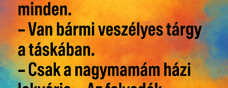 Egy férfi először repül életében.