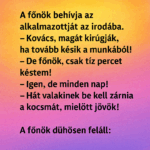 A főnök behívja az alkalmazottját az irodába. rfr