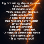 Egy férfi beül egy elegáns étterembe. üpü