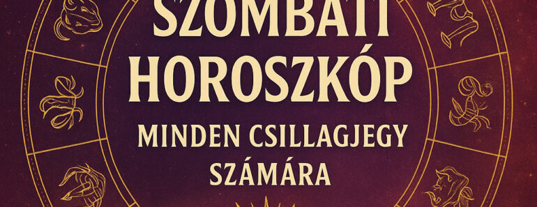 Szombati Horoszkóp – November 8. – A nap, amikor a lelked fellélegzik!