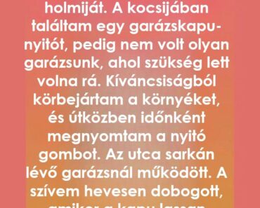 Egy titokzatos garázsnyitó, ami megmutatta a csendes jóságát Egy titokzatos garázsnyitó, ami megmutatta a csendes jóságát
