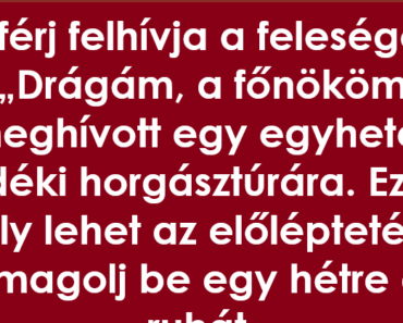 VICC: A férj felhívja a feleségét