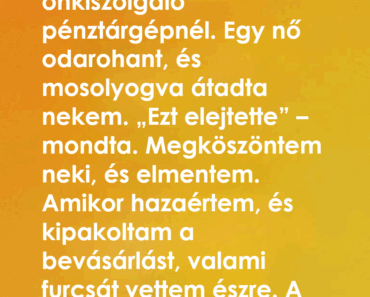 Egy üzenet a blokk hátulján megmentett