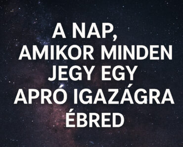 A NAP, AMIKOR MINDEN JEGY EGY APRÓ IGAZSÁGRA ÉBRED