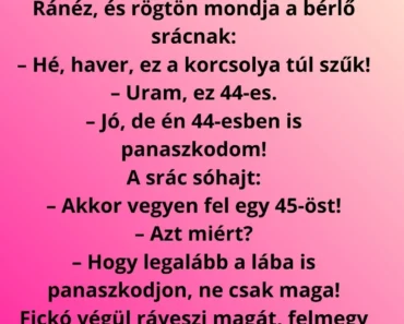 Egy fickó bemegy a korcsolyapályára, bérel egy korcsolyát.