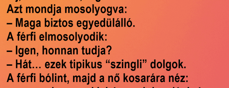 Egy férfi áll a kasszánál, mögötte egy csinos fiatal nő.