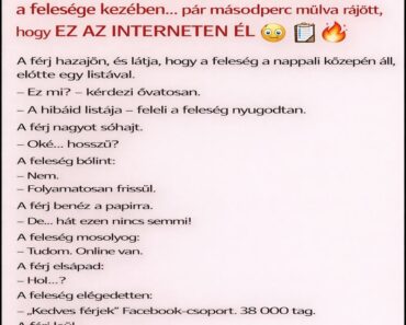 A férj azt hitte, csak egy ártatlan lista van a felesége kezében… pár másodperc múlva rájött, hogy EZ AZ INTERNETEN ÉL 😳📋🔥
