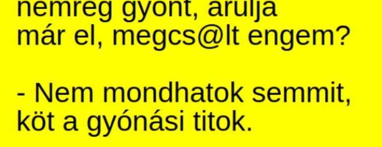 VICC: Tiszteletes úr, a feleségem nemrég gyónt, árulja már el, megcsalt engem