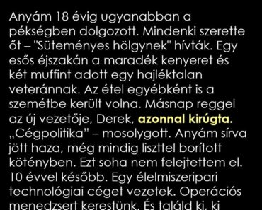 Kirúgták egy jó tett miatt, évekkel később megkapta a tiszteletet, ami járt neki
