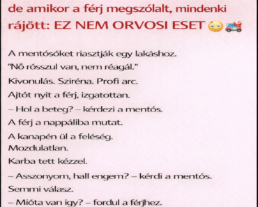 A mentősök rosszul lévő nőhöz érkeztek ki… de amikor a férj megszólalt, mindenki rájött: EZ NEM ORVOSI ESET 😳🚑💥
