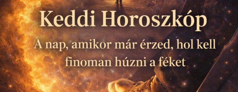 Keddi Horoszkóp – A nap, amikor már érzed, hol kell finoman húzni a féket