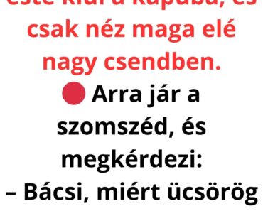 A székely bácsi este kiül a kapuba, és csak néz maga elé nagy csendben.  Arra jár a szomszéd, és megkérdezi: – Bácsi, miért ücsörög ilyen sötétben?